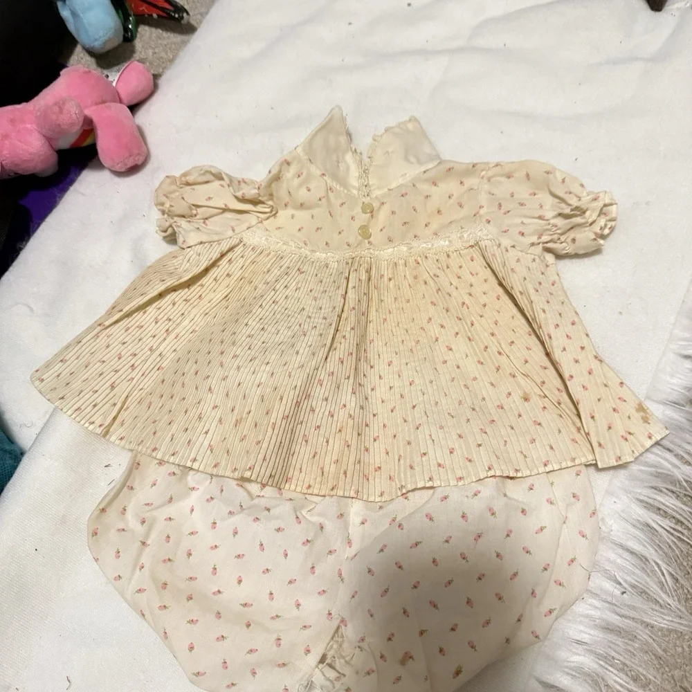 Vtg 50s 60s Baby Girl boy Clothing Lot Dresses Diaper Covers Lace Floral AS IS
